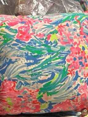 Pottery Barn for Lilly Pulitzer Hold Your Horses Fan Sea Pants print pillow